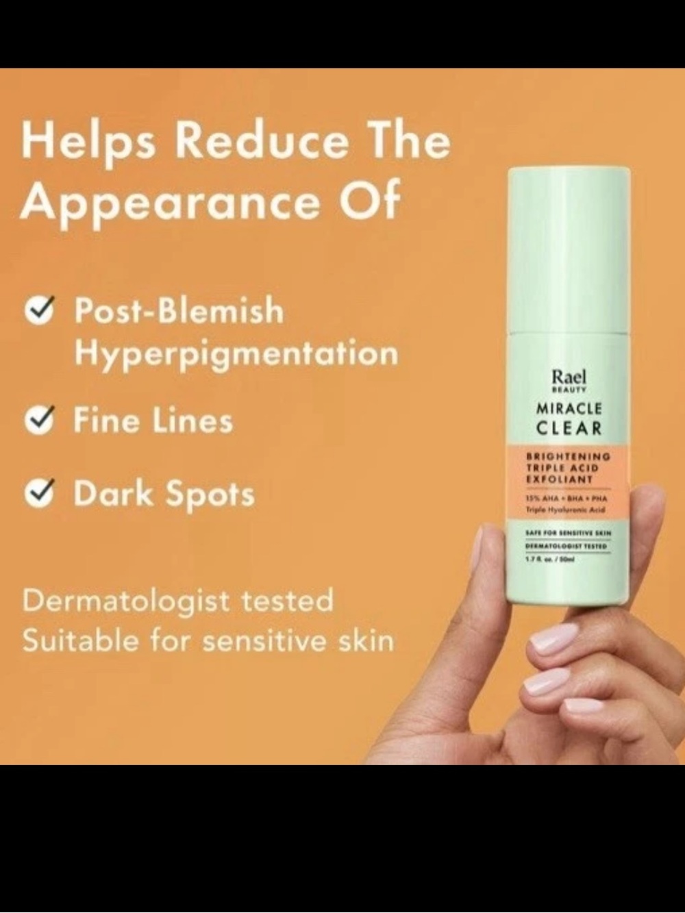 Rael Miracle Clear Brightening Exfoliant - New in Box